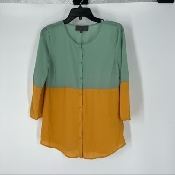 5/$25 SUNDAY in Brooklyn Anthropologie Top sheer size small - Picture 1 of 4
